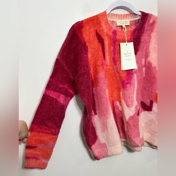 New! Sezane La Maille Judith Jumper Wool Blend Multicolor Sweater Womens Medium - Picture 9 of 15